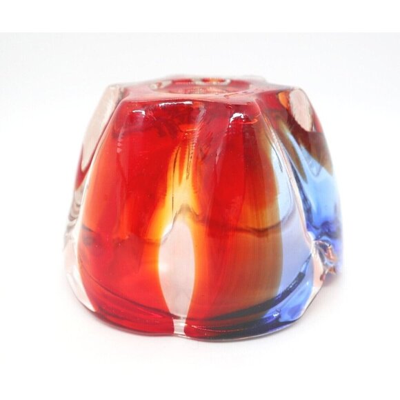 Czech Glass Art Glass Ashtray Mid Century Modern Contemporary Vintage - Picture 4 of 6